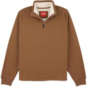image:imageColeman Quarter Zip Sherpa Henley Long Sleeve Shirt For Men Black Heather MediumCopper Heather