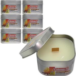 image:imageColeman Scented Outdoor Citronella Candle with Wooden Crackle Wick Campfire Scent 6 oz Pack of 6Campfire