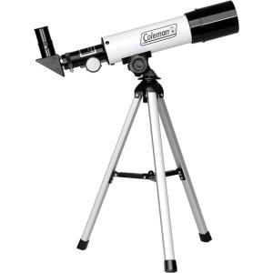 image:imageColeman 360x50 Refractor Telescope Kit with HeavyDuty Carrying Case C36050  Crimson RedElegant White