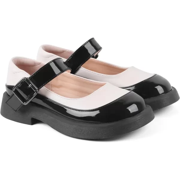 ADAMUMU Girls Dress Shoes Cute Bow Mary Jane Shoes Ballerina Flats with Satin Ankle Tie,Flower Girls for Wedding Sparkly Birthday Party or School Daily Dress Up