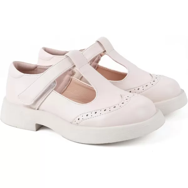 ADAMUMU Girls Dress Shoes Cute Bow Mary Jane Shoes Ballerina Flats with Satin Ankle Tie,Flower Girls for Wedding Sparkly Birthday Party or School Daily Dress Up