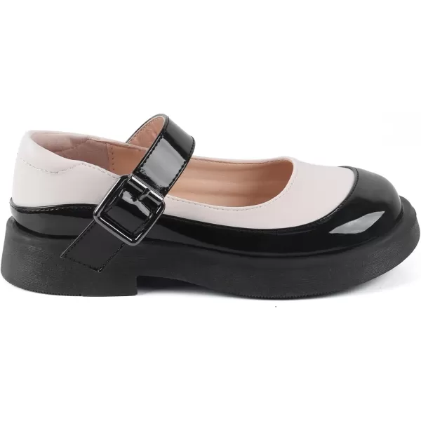 ADAMUMU Girls Dress Shoes Cute Bow Mary Jane Shoes Ballerina Flats with Satin Ankle Tie,Flower Girls for Wedding Sparkly Birthday Party or School Daily Dress Up