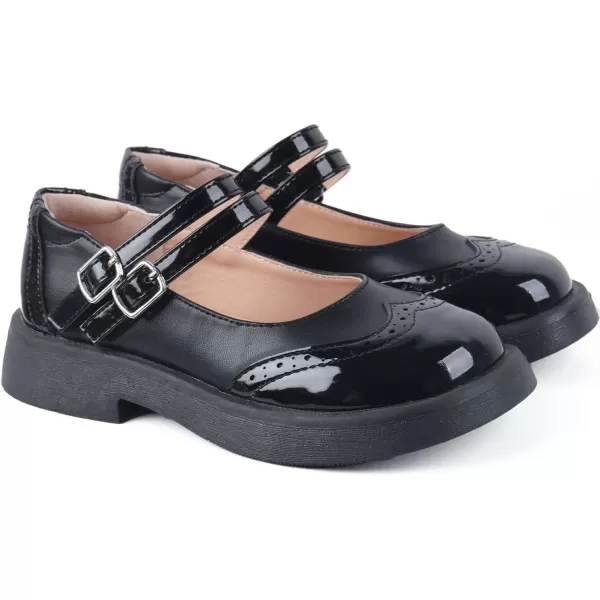 ADAMUMU Girls Dress Shoes Cute Bow Mary Jane Shoes Ballerina Flats with Satin Ankle Tie,Flower Girls for Wedding Sparkly Birthday Party or School Daily Dress Up