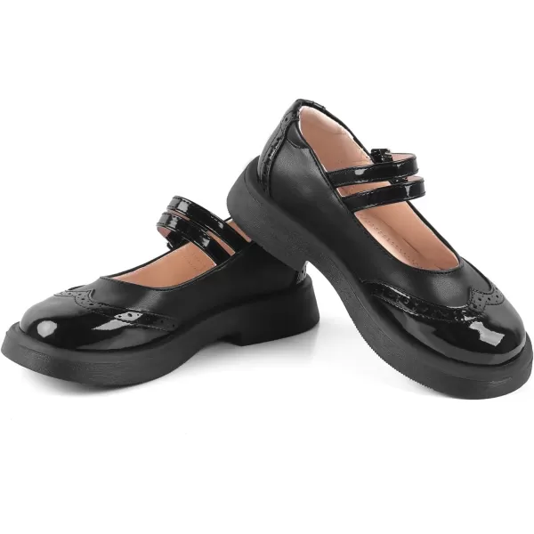 ADAMUMU Girls Dress Shoes Cute Bow Mary Jane Shoes Ballerina Flats with Satin Ankle Tie,Flower Girls for Wedding Sparkly Birthday Party or School Daily Dress Up