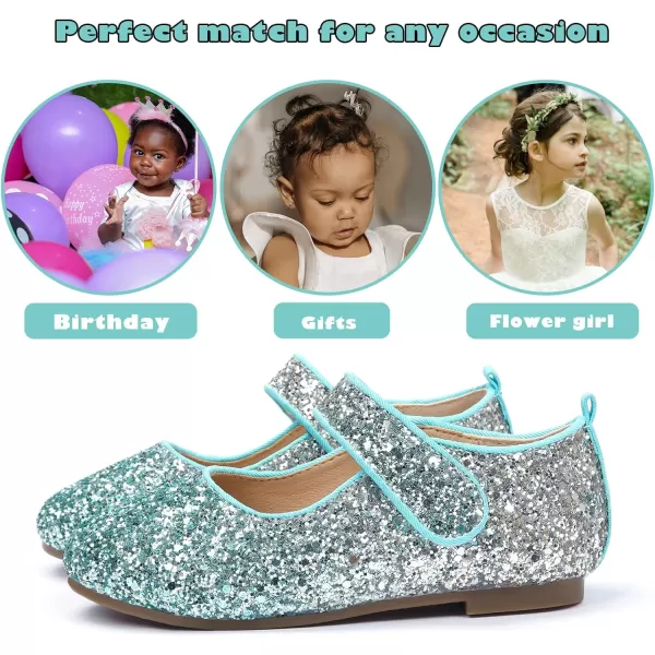 ADAMUMU Girls Dress Up Shoes Sparkly Shoes for Girls Princess Mary Jane School Uniform Dress Shoes in Performance, Prom and Graduation for Toddler/Little/Big Kids