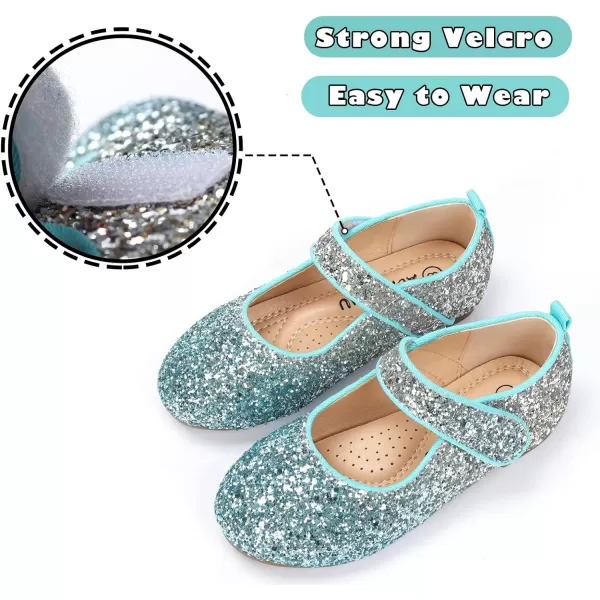 ADAMUMU Girls Dress Up Shoes Sparkly Shoes for Girls Princess Mary Jane School Uniform Dress Shoes in Performance, Prom and Graduation for Toddler/Little/Big Kids