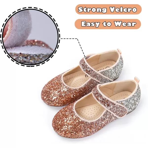 ADAMUMU Girls Dress Up Shoes Sparkly Shoes for Girls Princess Mary Jane School Uniform Dress Shoes in Performance, Prom and Graduation for Toddler/Little/Big Kids