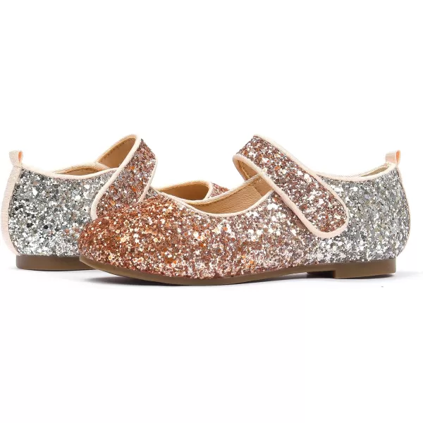 ADAMUMU Girls Dress Up Shoes Sparkly Shoes for Girls Princess Mary Jane School Uniform Dress Shoes in Performance, Prom and Graduation for Toddler/Little/Big Kids