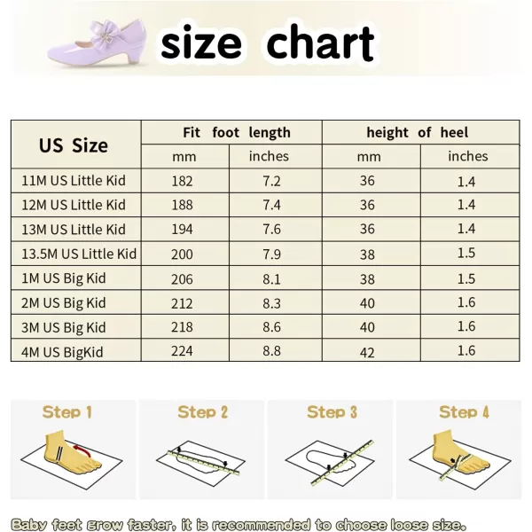 ADAMUMU Girls Low Heel Shoes PU Dress Shoes for Wedding