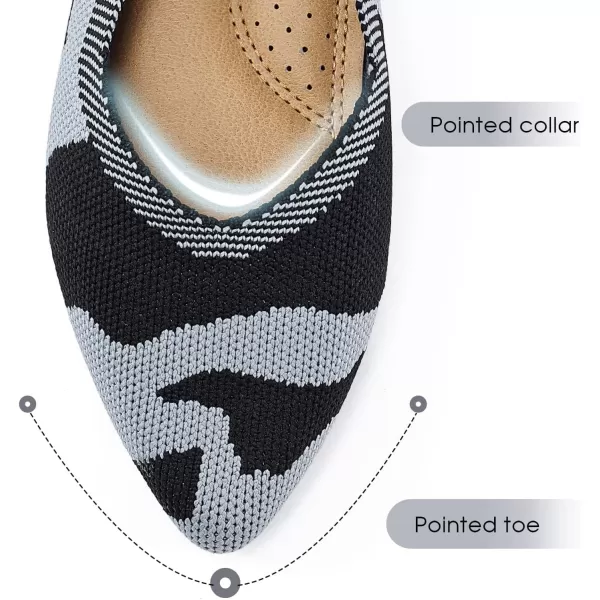 ADAMUMU Women's Ballet Flats for Pointed Toe Shoes Slip On Casual Mesh Flats Shoes