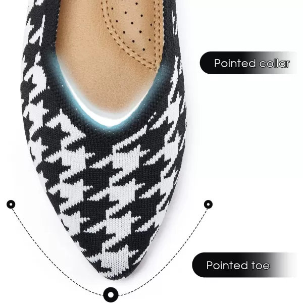 ADAMUMU Women's Ballet Flats for Pointed Toe Shoes Slip On Casual Mesh Flats Shoes