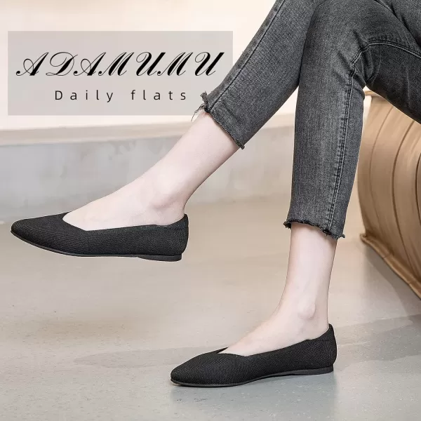 ADAMUMU Women's Ballet Flats for Pointed Toe Shoes Slip On Casual Mesh Flats Shoes