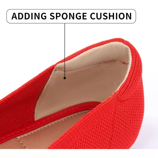 ADAMUMU Women's Ballet Flats for Pointed Toe Shoes Slip On Casual Mesh Flats Shoes