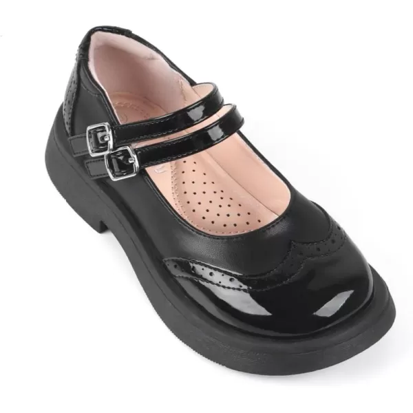 ADAMUMU Girls Dress Shoes Cute Bow Mary Jane Shoes Ballerina Flats with Satin Ankle Tie,Flower Girls for Wedding Sparkly Birthday Party or School Daily Dress Up