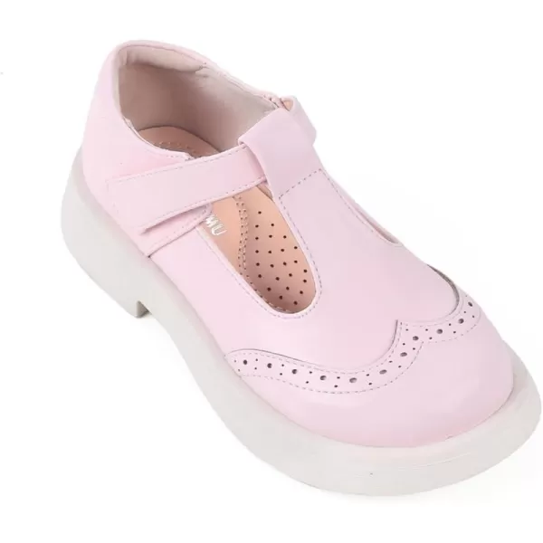 ADAMUMU Girls Dress Shoes Cute Bow Mary Jane Shoes Ballerina Flats with Satin Ankle Tie,Flower Girls for Wedding Sparkly Birthday Party or School Daily Dress Up