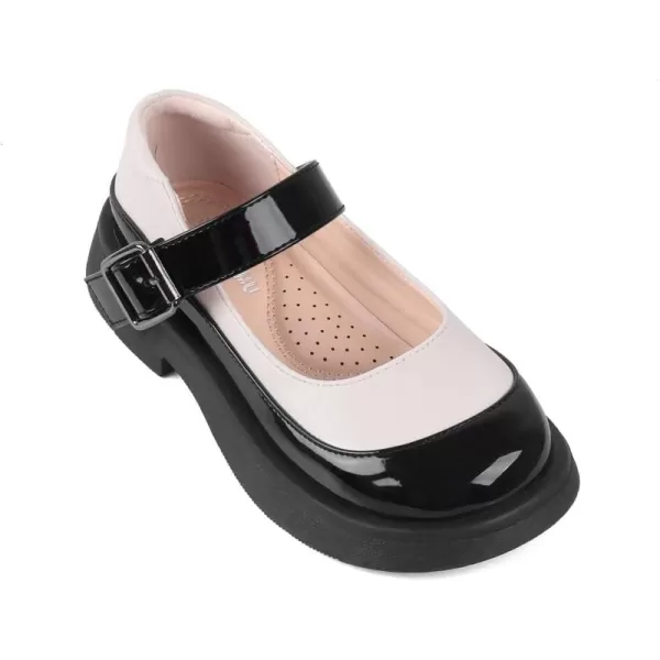 ADAMUMU Girls Dress Shoes Cute Bow Mary Jane Shoes Ballerina Flats with Satin Ankle Tie,Flower Girls for Wedding Sparkly Birthday Party or School Daily Dress Up