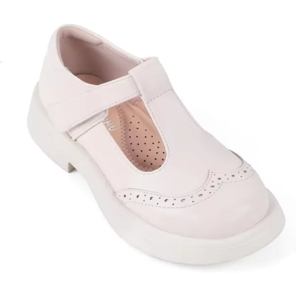 ADAMUMU Girls Dress Shoes Cute Bow Mary Jane Shoes Ballerina Flats with Satin Ankle Tie,Flower Girls for Wedding Sparkly Birthday Party or School Daily Dress Up