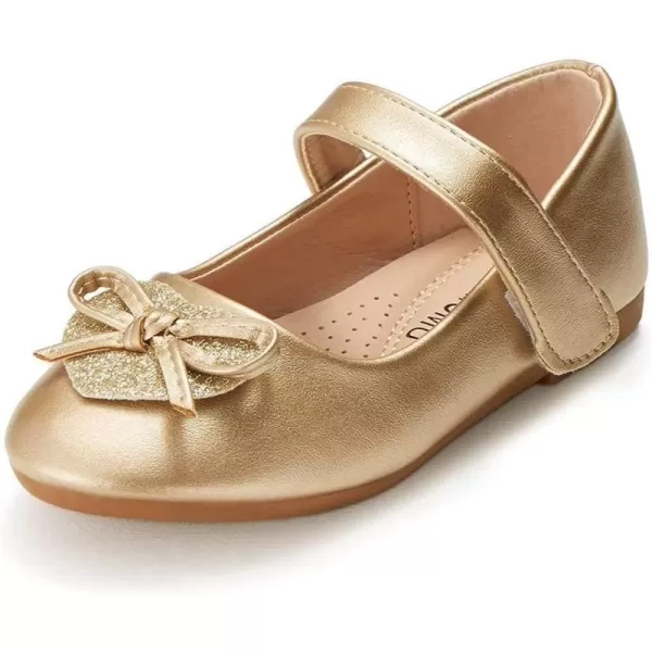 ADAMUMU Girls Dress Shoes Cute Bow Mary Jane Shoes Ballerina Flats with Satin Ankle Tie,Flower Girls for Wedding Sparkly Birthday Party or School Daily Dress Up