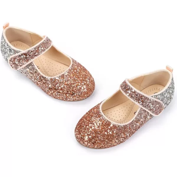 ADAMUMU Girls Dress Up Shoes Sparkly Shoes for Girls Princess Mary Jane School Uniform Dress Shoes in Performance, Prom and Graduation for Toddler/Little/Big Kids