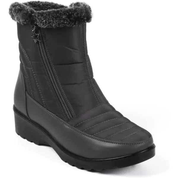 ADAMUMU Snow Boots for Women Waterproof Anti-Slip Fur Lined Lining Insulated Winter Boots for Outdoor Walking in Winter