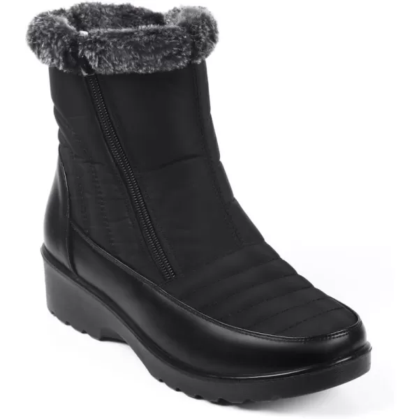 ADAMUMU Snow Boots for Women Waterproof Anti-Slip Fur Lined Lining Insulated Winter Boots for Outdoor Walking in Winter