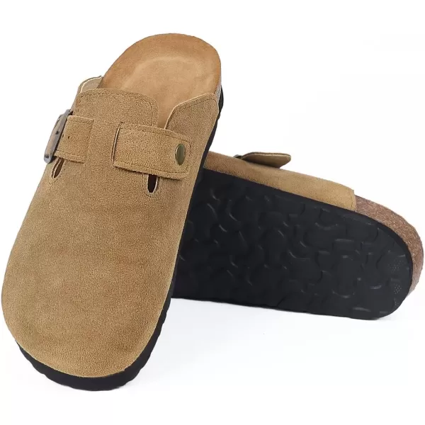 imageADAMUMU Clogs for Womens Suede ClogsApricot