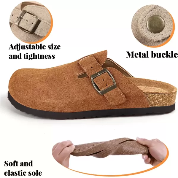 imageADAMUMU Clogs for Womens Suede ClogsBrown