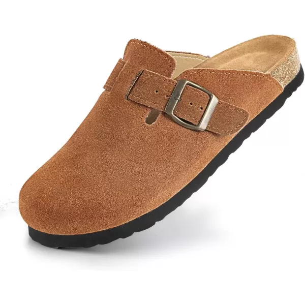 imageADAMUMU Clogs for Womens Suede ClogsBrown