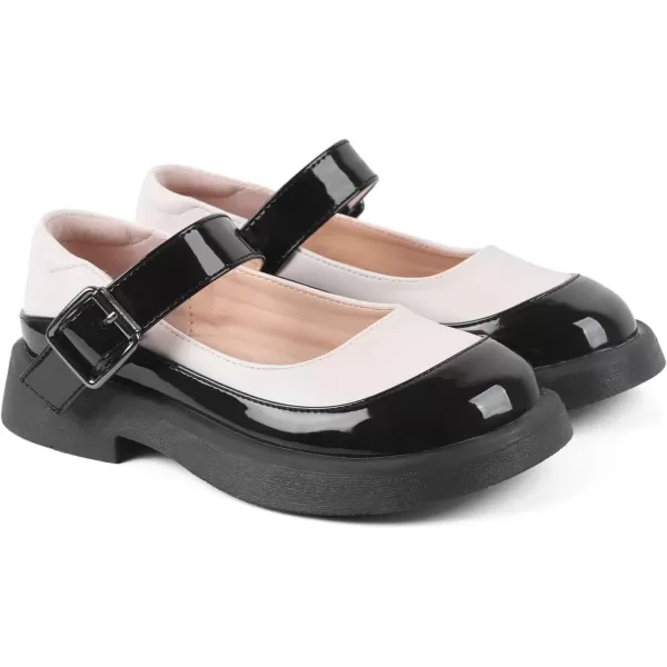 imageADAMUMU Toddler Dress Shoes Flower Girl Shoes for Weeding Cute Toddler Mary Jane Shoes Lace Flore Ballet Flat for Walking JumpingBucklecream