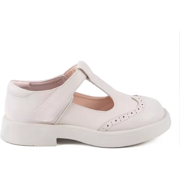 imageADAMUMU Toddler Dress Shoes Flower Girl Shoes for Weeding Cute Toddler Mary Jane Shoes Lace Flore Ballet Flat for Walking JumpingCream21