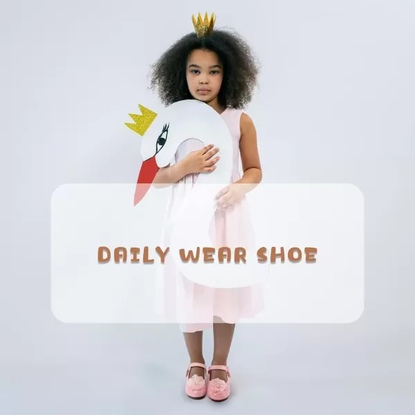 imageADAMUMU Toddler Dress Shoes Flower Girl Shoes for Weeding Cute Toddler Mary Jane Shoes Lace Flore Ballet Flat for Walking JumpingPearl Pink