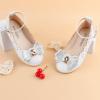 imageADAMUMU Girls Dress Shoes Flower Girl Shoes for Weeding Cute Toddler Mary Jane ShoesColorfulsilver26