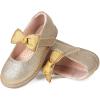 imageADAMUMU Girls Dress Shoes Flower Girl Shoes for Weeding Cute Toddler Mary Jane ShoesPearl Bowgold