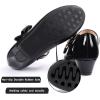 imageADAMUMU Girls Low Heel Shoes PU Dress Shoes for WeddingLittle Big KidsBlack