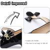 imageADAMUMU Girls Low Heel Shoes PU Dress Shoes for WeddingLittle Big KidsBlack