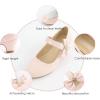 imageADAMUMU Girls Low Heel Shoes PU Dress Shoes for WeddingLittle Big KidsPink