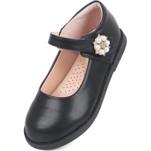 imageADAMUMU Girls Dress Shoes Flower Girl Shoes for Weeding Cute Toddler Mary Jane ShoesBlack17