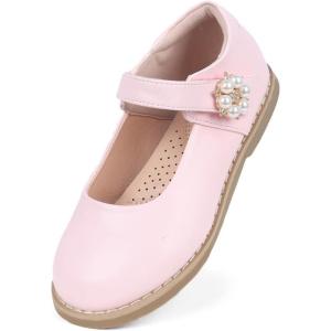 imageADAMUMU Girls Dress Shoes Flower Girl Shoes for Weeding Cute Toddler Mary Jane ShoesPink17