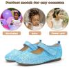 imageADAMUMU Girls Dress Up Shoes Sparkly Shoes for Girls Princess Mary Jane School Uniform Dress Shoes in Performance Prom and Graduation for ToddlerLittleBig KidsGlitter Blue