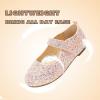 imageADAMUMU Girls Dress Up Shoes Sparkly Shoes for Girls Princess Mary Jane School Uniform Dress Shoes in Performance Prom and Graduation for ToddlerLittleBig KidsRosegold