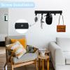 imageADAMUMU Key Holder Hanging Utensil Holder with 4 Hooks Black Versatile Kitchen Rail Efficiently Organize Kitchen Towels Utensils and Small Cookware to Maximize Space5 Hooks