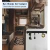 imageADAMUMU Key Holder Hanging Utensil Holder with 4 Hooks Black Versatile Kitchen Rail Efficiently Organize Kitchen Towels Utensils and Small Cookware to Maximize Space6 Hooks
