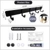 imageADAMUMU Key Holder Hanging Utensil Holder with 4 Hooks Black Versatile Kitchen Rail Efficiently Organize Kitchen Towels Utensils and Small Cookware to Maximize Space5 Hooks