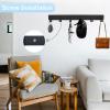 imageADAMUMU Key Holder Hanging Utensil Holder with 4 Hooks Black Versatile Kitchen Rail Efficiently Organize Kitchen Towels Utensils and Small Cookware to Maximize Space6 Hooks