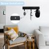 imageADAMUMU Key Holder Hanging Utensil Holder with 4 Hooks Black Versatile Kitchen Rail Efficiently Organize Kitchen Towels Utensils and Small Cookware to Maximize Space3 Hooks