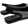 imageADAMUMU Rhinestone Flats for Women Sparkly Crystals Ballerina Shoes Crystals Sparkly Mary Jane Flats Round Toe Buckle Strap Design Comfortable and Non Slip Sole Flat for Daily Wear and WorkBlack02