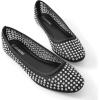 imageADAMUMU Rhinestone Flats for Women Sparkly Crystals Ballerina Shoes Crystals Sparkly Mary Jane Flats Round Toe Buckle Strap Design Comfortable and Non Slip Sole Flat for Daily Wear and WorkBlack04