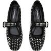 imageADAMUMU Rhinestone Flats for Women Sparkly Crystals Ballerina Shoes Crystals Sparkly Mary Jane Flats Round Toe Buckle Strap Design Comfortable and Non Slip Sole Flat for Daily Wear and WorkBlackrhinestone