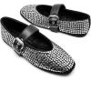 imageADAMUMU Rhinestone Flats for Women Sparkly Crystals Ballerina Shoes Crystals Sparkly Mary Jane Flats Round Toe Buckle Strap Design Comfortable and Non Slip Sole Flat for Daily Wear and WorkBlack01