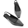 imageADAMUMU Rhinestone Flats for Women Sparkly Crystals Ballerina Shoes Crystals Sparkly Mary Jane Flats Round Toe Buckle Strap Design Comfortable and Non Slip Sole Flat for Daily Wear and WorkBlack02